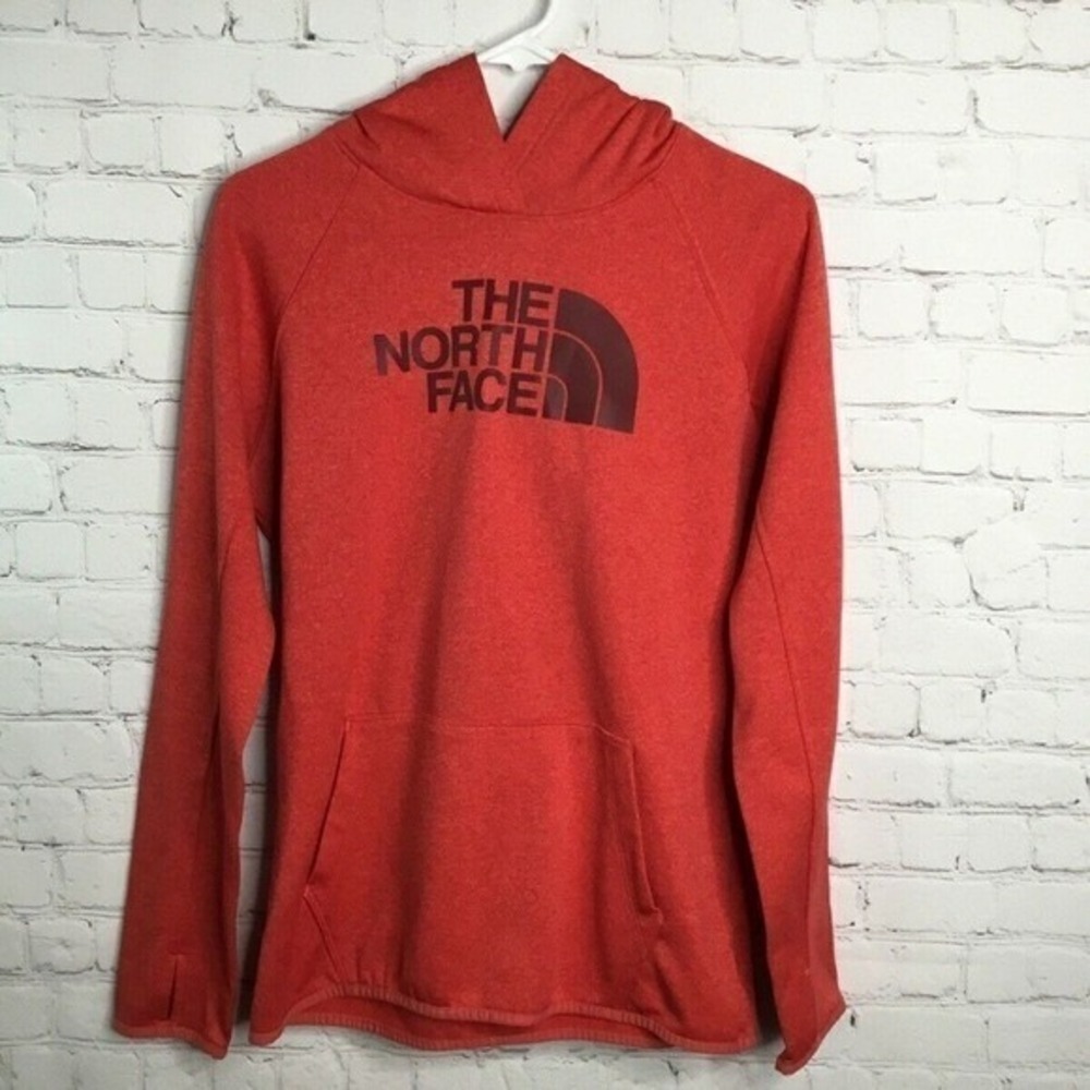 The North Face Red Big Chest Logo Hoodie Sweatshirt Women Medium Guatemala